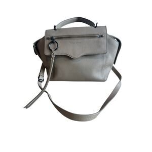 Rebecca Minkoff Gabby Pebbled Leather Sandrift Taupe Top Handle Purse